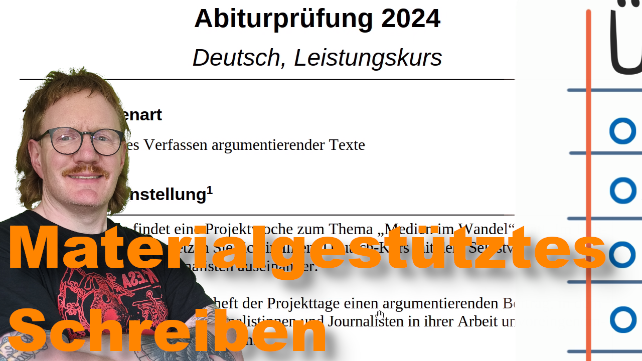 Materialgestütztes Schreiben eines Textes