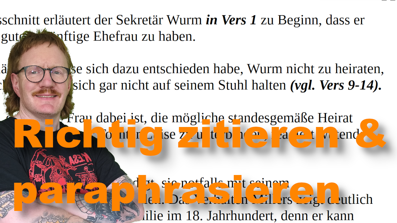 Richtig zitieren und paraphrasieren in der Oberstufe